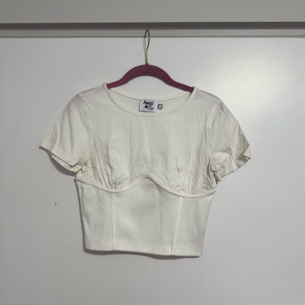 Princess Polly Cream Crop Top